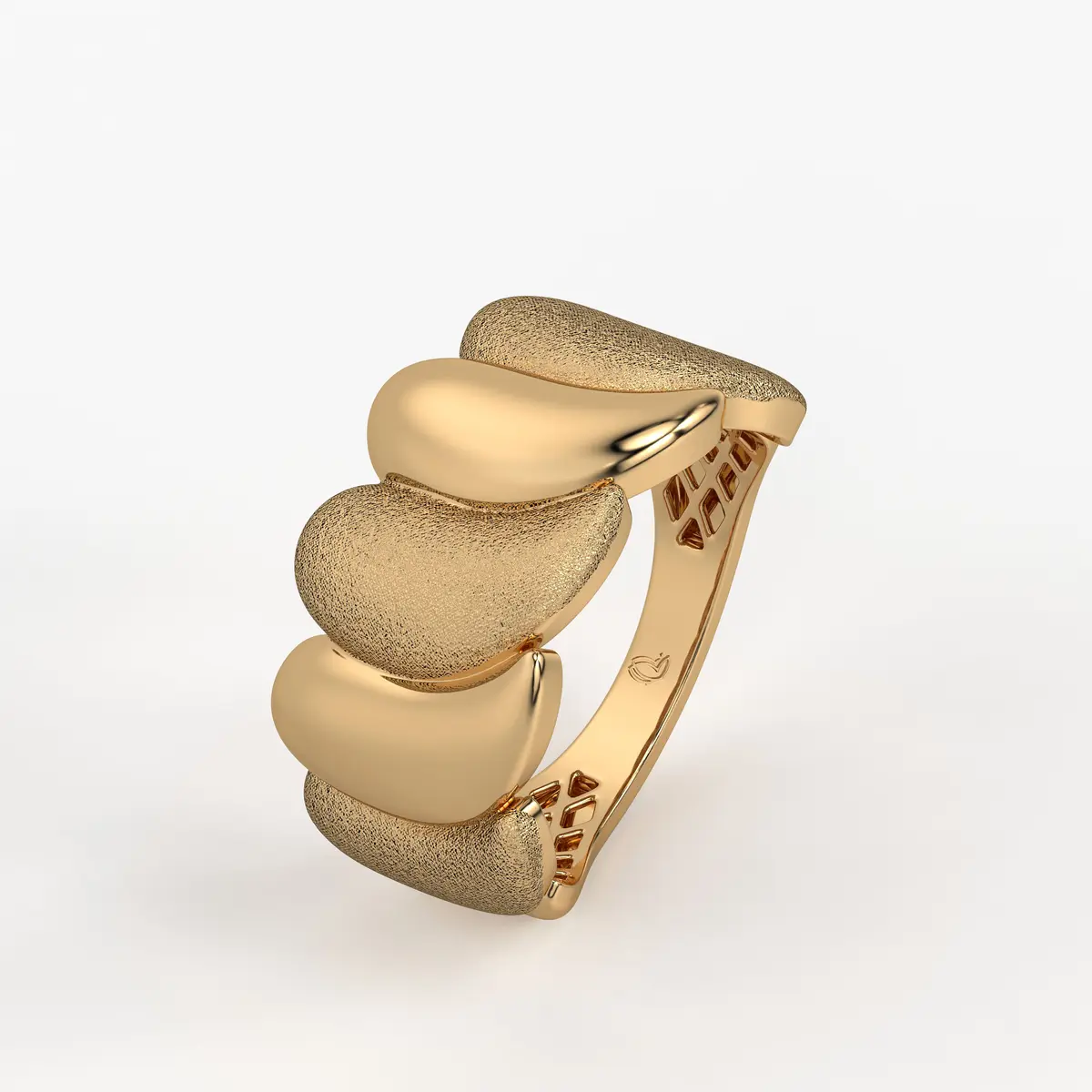 Lunetra Layered Petal Statement Ring